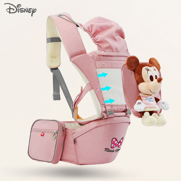 Disney Baby Carrier Infant Waist Carrier Front Facing Backpack Thickening Shoulders Comfortable Sling for Baby Travel 0-2 Years