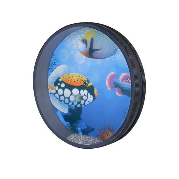 10Inch Ocean Wave Drum Educational Toys Hand Drum Ocean Wave Drum Percussion Wood,Percussion Instrument