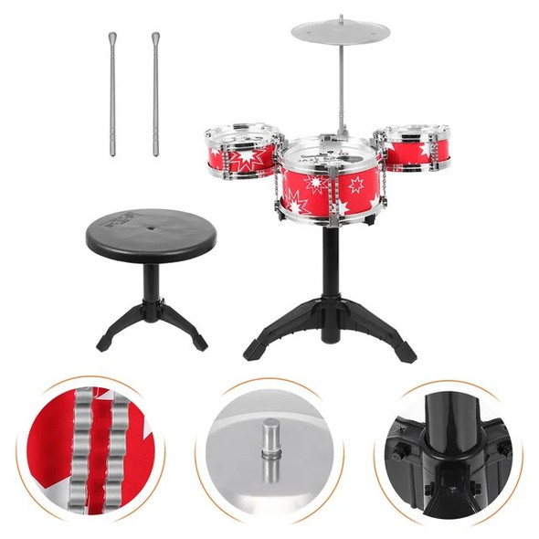 Children's Drum Kit Toddler Preschool Toy Musical Instrument Baby Gift Infant Developmental Toys Educational Kids Plastic
