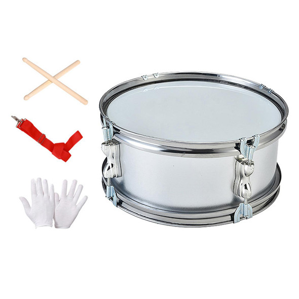 11inch Snare Drum with Gloves Adjustable Strap Professional Percussion Instrument Musical Instruments for Teens Birthday Gifts