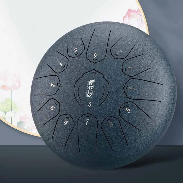 13 Inch 15 Tone Steel Tongue Drum with Drumsticks Professional Percussion Instruments Psychotherapy Meditation Gift for Beginner