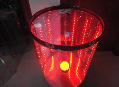 Colorful lights LED sound drum water drums transparent water drum