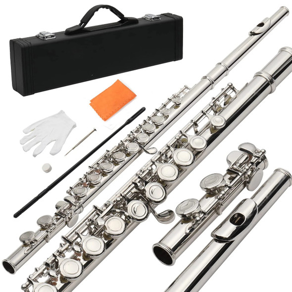 Pogolab Beginner C Flutes 16 Key Closed Hole Musical Instrument Set Cupronickel Pogolab Beginner C Flutes 16 Key Closed Hole Musical Instrument Set Cupronickel