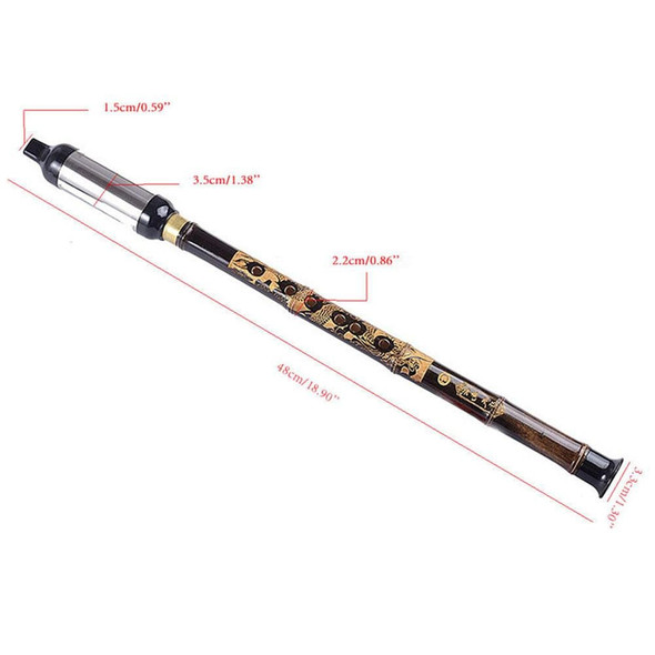 YOUZI Chinese Ethnic Instrument Bamboo Bawu Pipe BaWu Flute G/F Tone