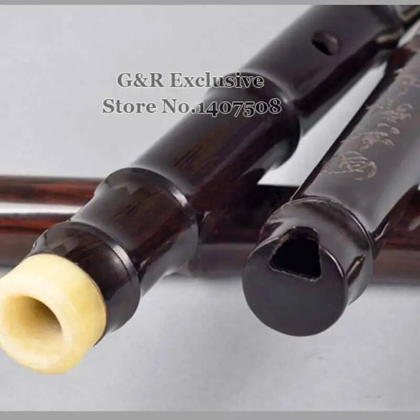 Chinese Wooden Flute Xiao Professional Traditional Musical Instrument Handmade Wood Northern Dong Xiao 8 Hole Key G Ebony Flauta
