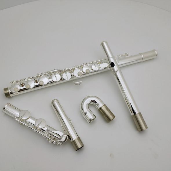 New Alto Flute G Tune 16 Closed Hole Mosaic shells Keys Sliver Plated Musical Instrument with case free shipping