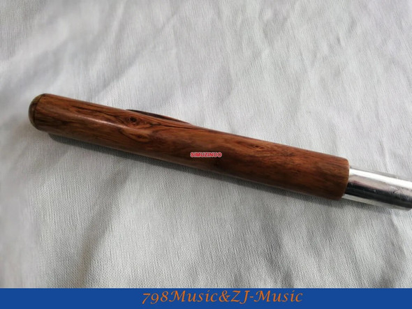 *CUSTOM* WOODEN FLUTE HEADJOINT - handcrafted inYellow Pear Wood -Handmade-Mouthpiece Silver Rings and Tenon