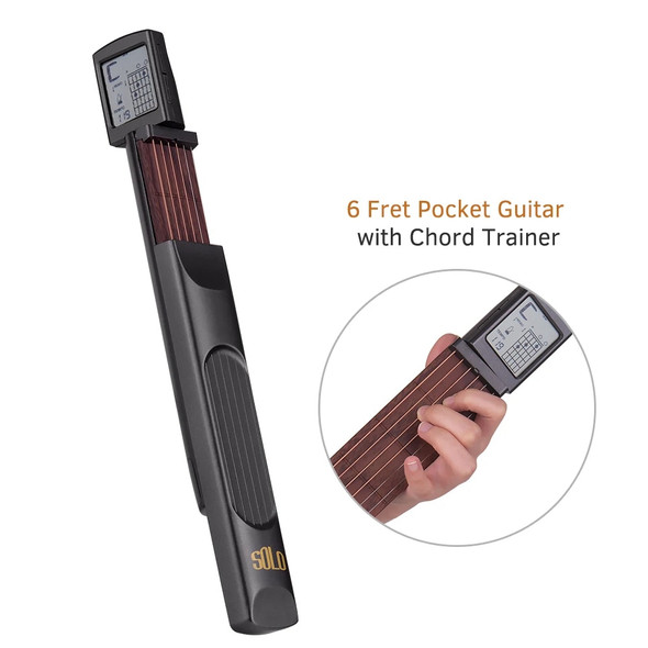 Portable Ukulele Chord Trainer Pocket-Guitar Practice Tool LCD Musical Stringed Instrument Chord Trainer Tools for Beginner Tool