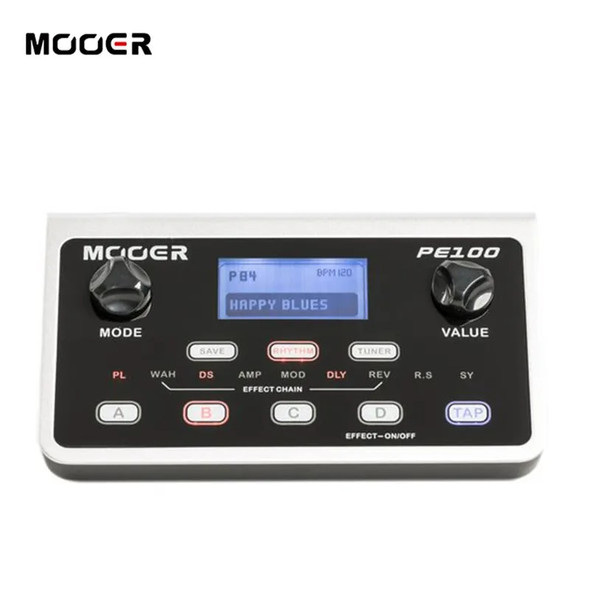 Multi Effect Guitar Pedal Mooer Pe100 Guitar Multi Effects Pedal Desktop Effects Pedal Lcd Display 39 Effect 10 Metronomes