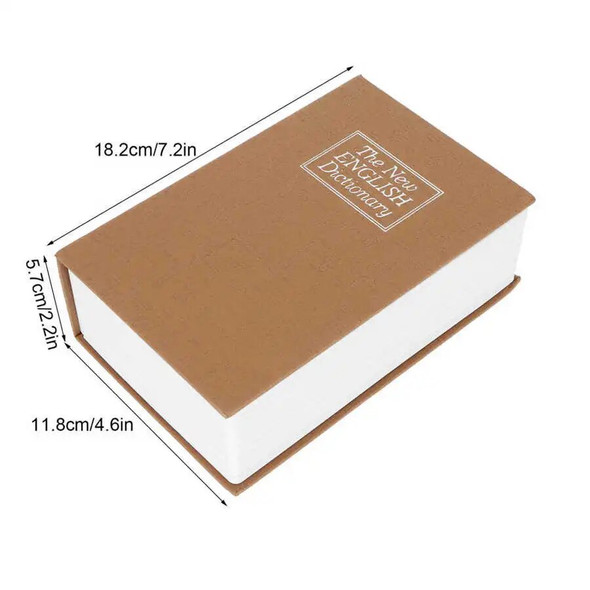 Book Safe Storage Box Dictionary Money Coines Box with Security Combination Lock Home Security Simulation Dictionary Book Case