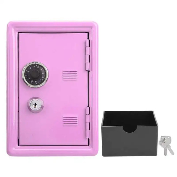 Simulation Safe Children's Mini Key Money Box with Key Lock Money Jewelry Locker Metal Innovation Gift Products