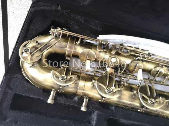 MARGEWATE Professional Baritone Saxophone High Quality Brass Tube Antique Copper Can Be Customized Logo Sax Free Shipping