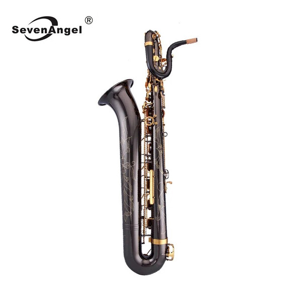 OEM High Quality Baritone Saxophone E Flat New Arrival Brass Black Nickel Plated Sax Musical Instruments with Mouthpiece Case OEM High Quality Baritone Saxophone E Flat New Arrival Brass Black Nickel Plated Sax Musical Instruments with Mouthpiece Case