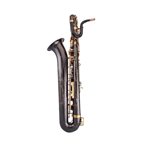 OEM High Quality Baritone Saxophone E Flat New Arrival Brass Black Nickel Plated Sax Musical Instruments with Mouthpiece Case OEM High Quality Baritone Saxophone E Flat New Arrival Brass Black Nickel Plated Sax Musical Instruments with Mouthpiece Case