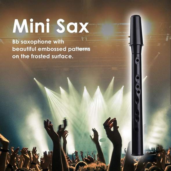 Mini Pocket Saxophone 8-Hole Mini Sax Kit With Reeds and Dental Pads Portable Woodwind Instrument Set Finger Charts Carrying Bag