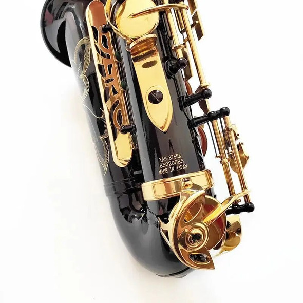 Black Gold Alto saxophone E flat musical instruments Gold key played super professional grade