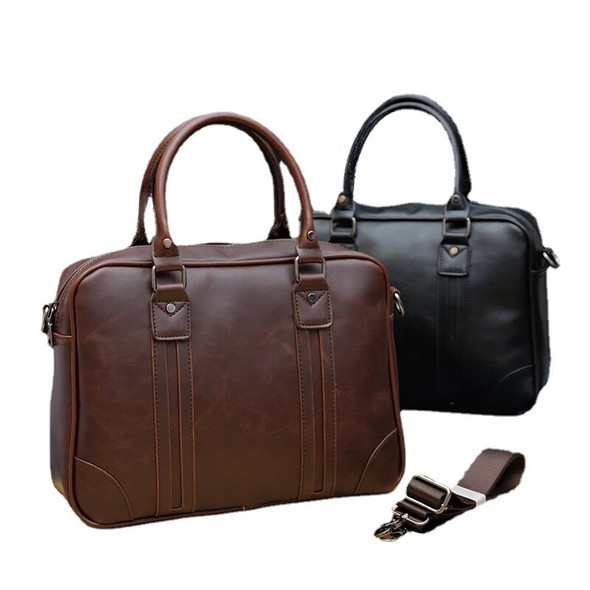 Men's Handbag Business Crossbody Bag Computer Briefcase Korean Version Short Distance Business Trip Men's Bag