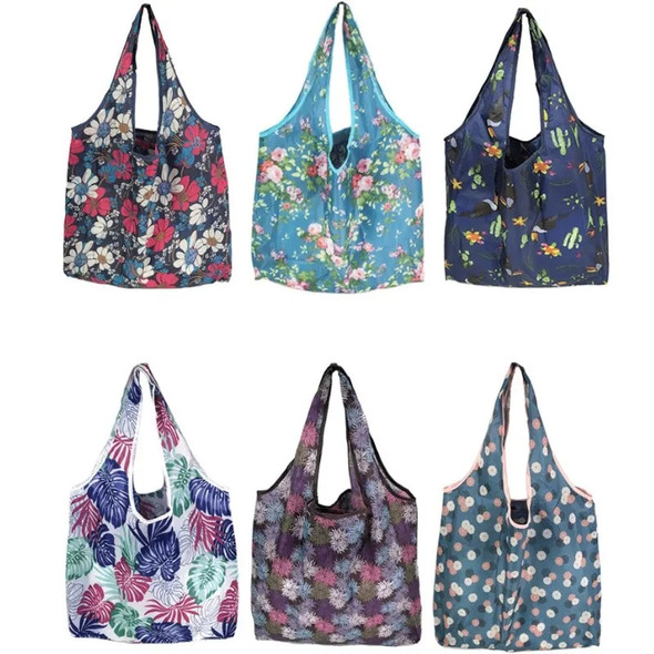 12PCS Shopping Bag Reusable Foldable Portable Handbag Supermarket Beach Toy Storage Bags Shoulder Travel Grocery Bag