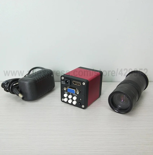 efix HDMI VGA CMOS Industry microscope Video Camera Accessories Parts + Adjustable Magnification Lens