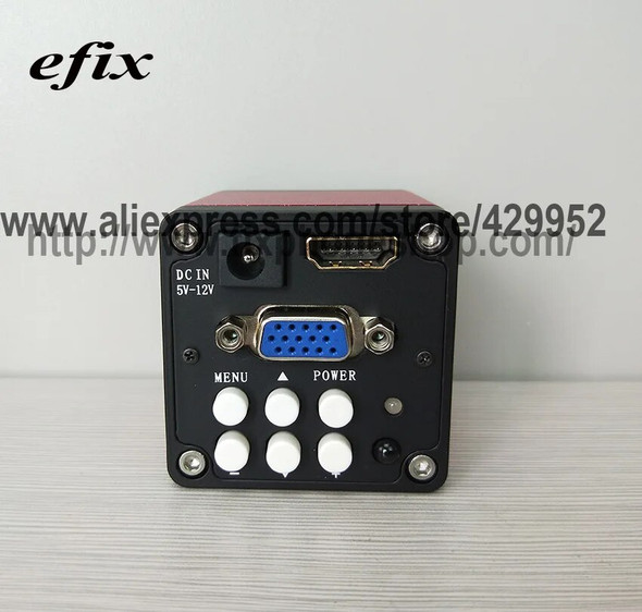 efix HDMI VGA CMOS Industry microscope Video Camera Accessories Parts + Adjustable Magnification Lens