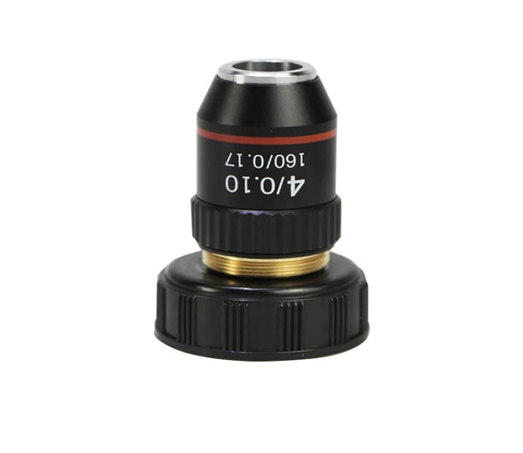 195 Black Achromatic Objective 4X 10X 20X 40X 60X 100X High Quality Microscope Objective Lens RMS 20.2mm Objective Parts