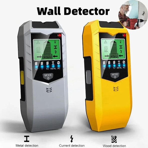 SH402 Wall Stud Finder Sensor Wall Scanner 5 in 1 LCD Electronic Detector Edge Center Wood Current Metal AC Live Wires Detection