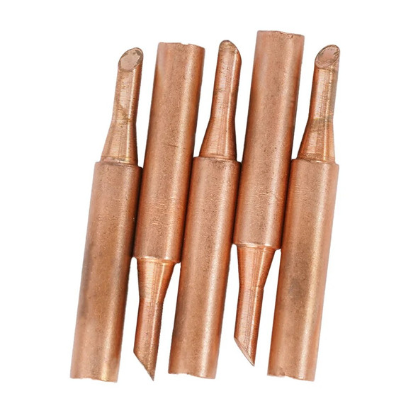 5pcs 900M-T Pure Copper Soldering Iron Tips Lead-Free Welding Solder Tip For Welding Equipment Soldering Supplies 933.907.951