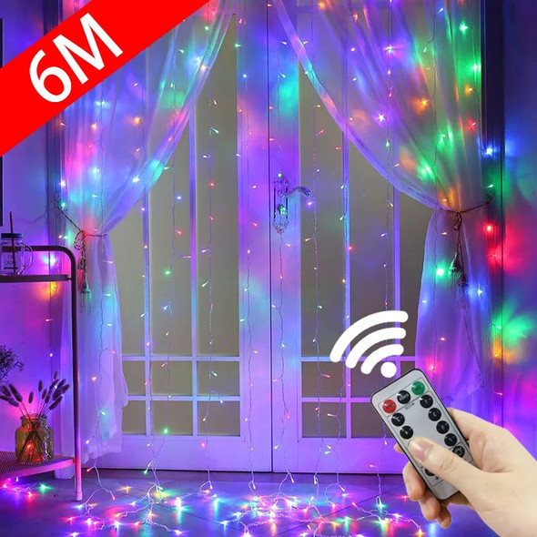 3M LED Curtain Garland on The Window USB String Lights Fairy Festoon Remote Control Christmas Wedding Decorations for Home Room 3M LED Curtain Garland on The Window USB String Lights Fairy Festoon Remote Control Christmas Wedding Decorations for Home Room
