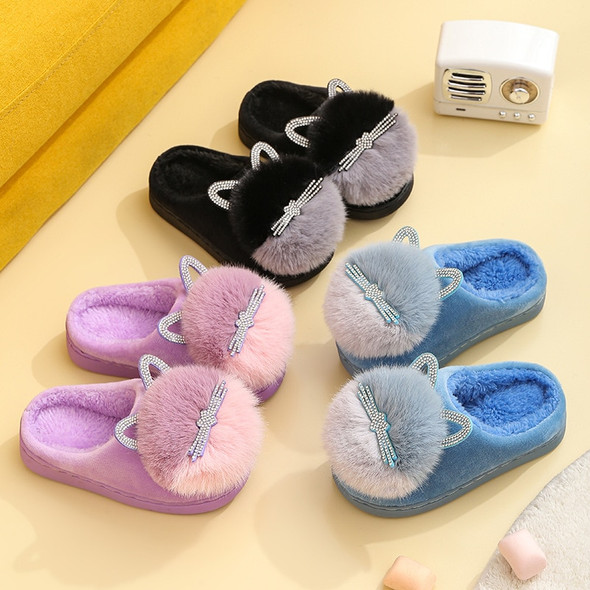 Children's Girls Boy Rhinestone Cat Plush Warm Slippers Cute Cartoon Home Comfortable Slippers Non-Slip Soft Flat Kids Slipper Children's Girls Boy Rhinestone Cat Plush Warm Slippers Cute Cartoon Home Comfortable Slippers Non-Slip Soft Flat Kids Slipper