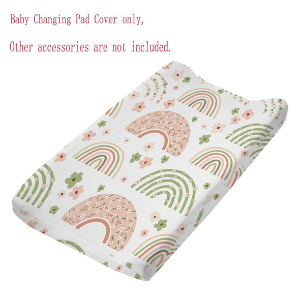 Baby Changing Pad Cover Soft Breathable Cotton Nursery Table Sheet Print Changing Mat Protector for Infant Toddler Shower Gifts