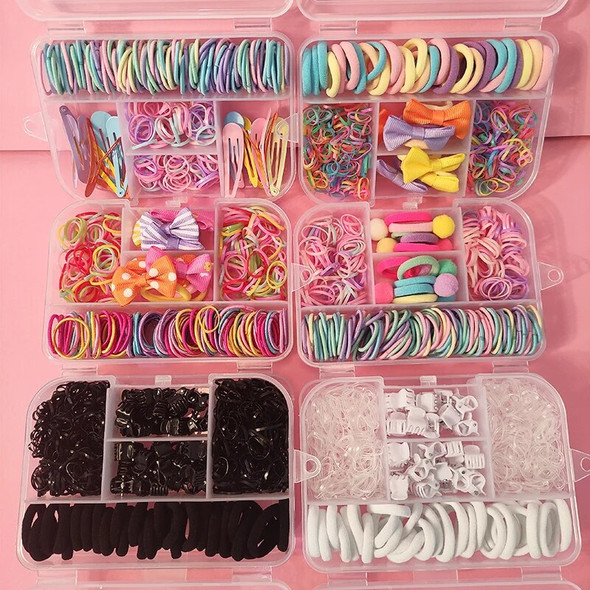 Children Hair Bands Sets Boxed Baby Elastic Headband Kids Ponytail Holder Scrunchies Baby Headbands Boxed Girls Hair Accessories