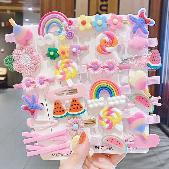 New In Sweet Candy Cartoon Elements Hair Accessories For Girls Kids Cute Hairpins Child Headdress
