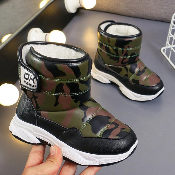 YISHEN Kids's Snow Boots Warm Plush Waterproof Non-Slip Winter Shoes Children Hiking Boots Boys Girls Botas De Nieve Infantiles