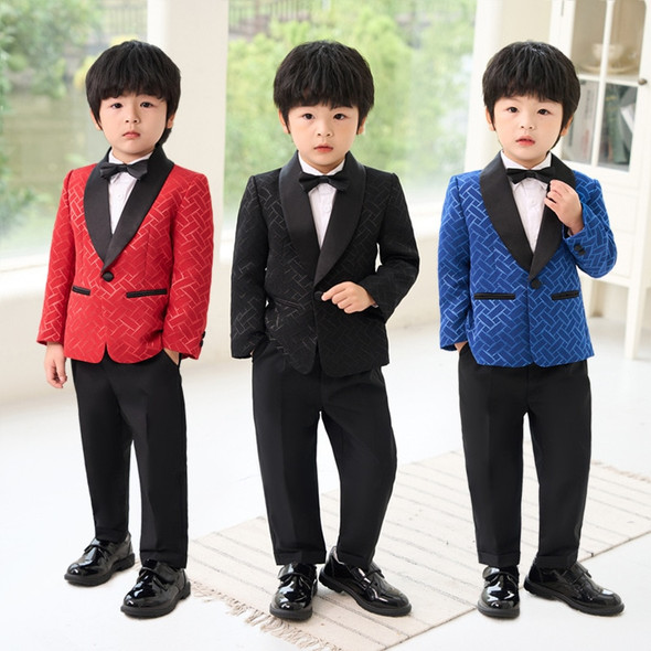 Children's Formal Plaid Suits Set Autumn Boys Host Party Wedding Photography Dress Kids Blazer Pants Bowtie Clothes