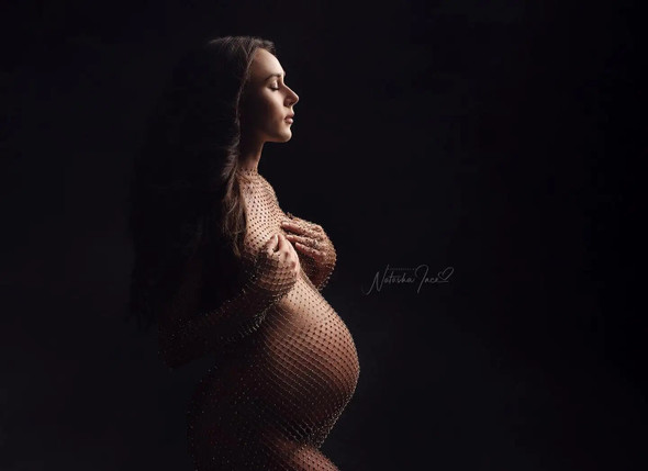 Maternity Photography Dresses Sexy Elegant Transparent Bodysuit Pregnancy Dress Pregnant Photographer Shoot Prop Accessories