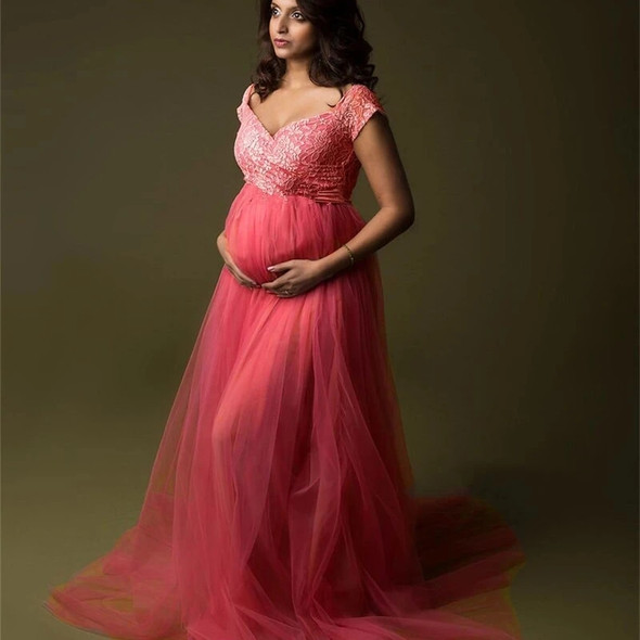 Newest Long Maternity Photography Props Pregnancy Dress Photography Maternity Dresses for Photo Shoot Pregnant Dress Lace Gown