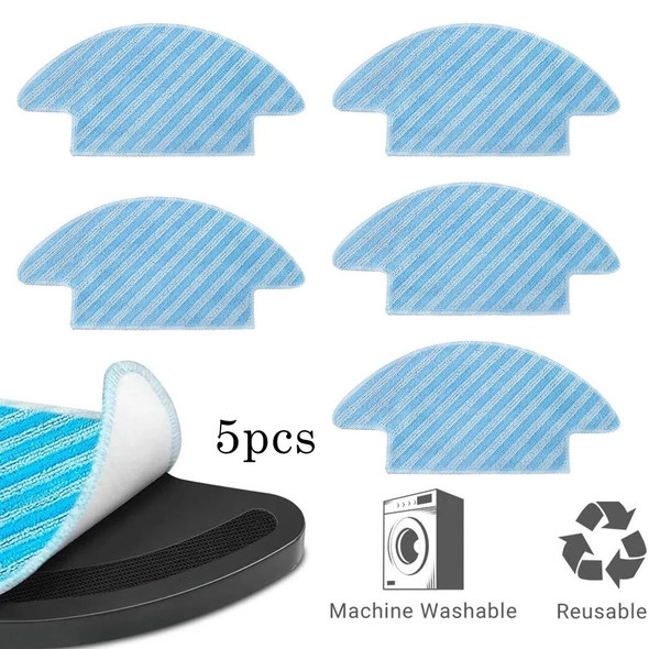 5pcs Mop For Lefant M210/M210B/M213/OKP K3 Robot Vacuum Cleaner Accessories Mopping Pad For Floor Cleaning
