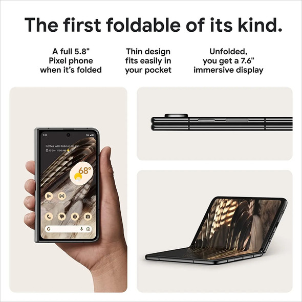 New Google Pixel Fold 5G Smartphone Google Tensor G2 120Hz Foldable OLED Display 48MP Triple Cameras Android 13 Pixel Fold
