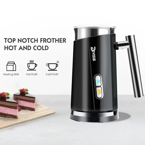 Automatic Milk Frother Electric Hot and Cold for Making Latte Cappuccino Coffee Frothing Foamer Kitchen Appliances DEVISIB