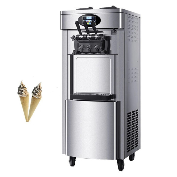 Soft Ice Cream Machine Serve Yogurt Maker 3 Flavors Fridge to Make Electric Ice Cream Vending Machine Commercial 2200W