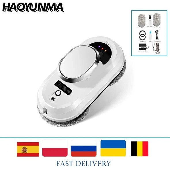 HAOYUNMA Robot Vacuum Cleaner Window Cleaning Robot Window Cleaner Electric Glass Limpiacristales Remote Control Home-Appliance