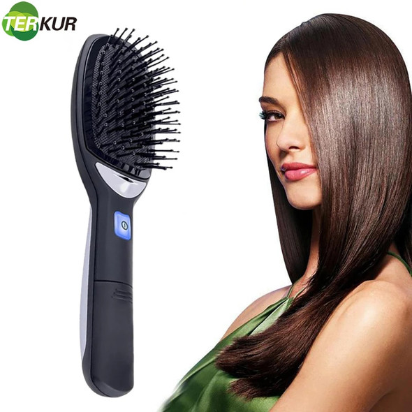 Portable Electric Anti-static Comb Negative Ion Hair Massage and Smooth New Brush with Dry Battery Styling Tools