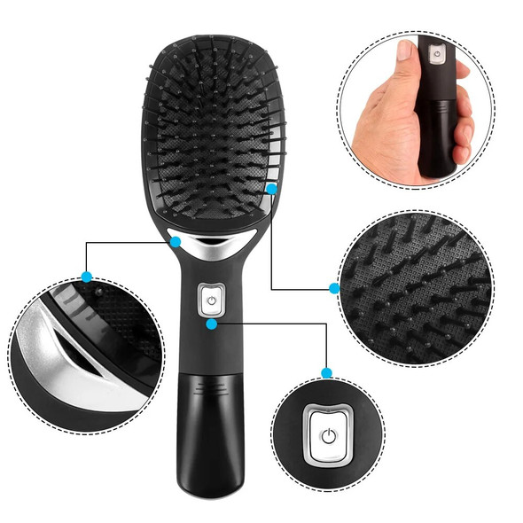 Portable Electric Anti-static Comb Negative Ion Hair Massage and Smooth New Brush with Dry Battery Styling Tools