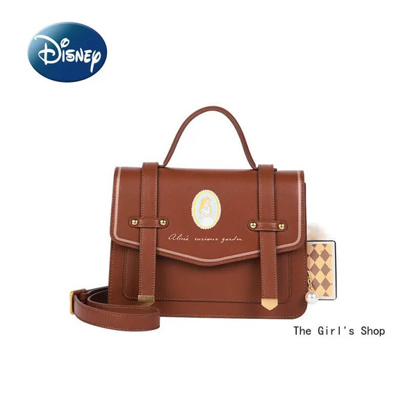 Disney Alice Original Women's Handbag Cartoon Cute JK Style Girl Handbag Luxury Brand Large Capacity Fashion Trend Women's Bag