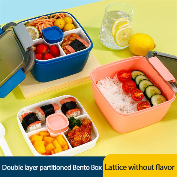 Compartment Bento Box Double Layer Fashion Square Durable Lunch Box Lunch Box Square Lunch Box Easy To Clean Popular Student