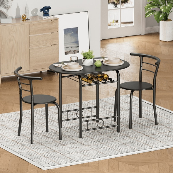 Vineego 3 Pieces Dining Set for 2 Small Kitchen