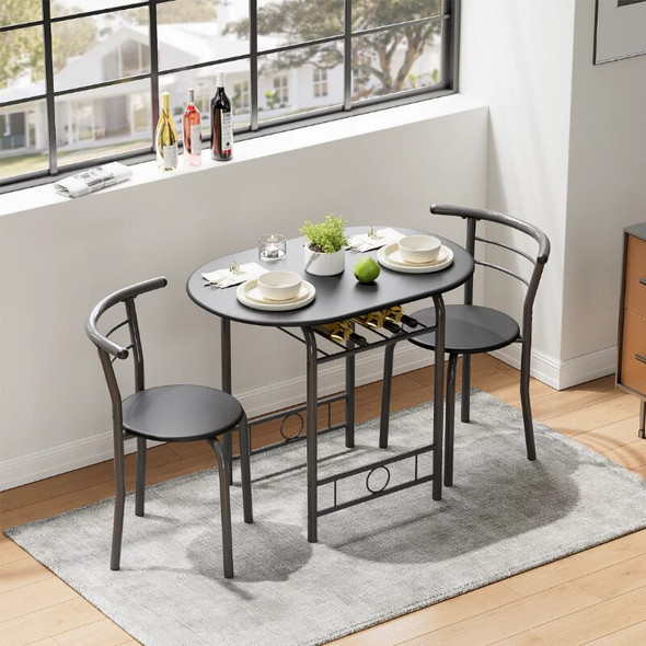 Vineego 3 Pieces Dining Set for 2 Small Kitchen