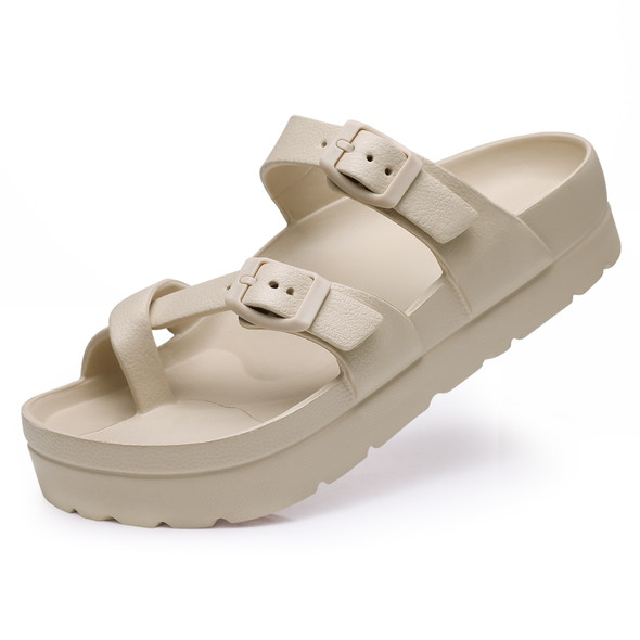 Comwarm Fashion Platform Sandals Women EVA Insole Clogs with Arch Support Adjustable Buckle Slippers Feamle Outdoor Beach Slides