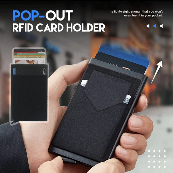 Custom Rfid Smart Wallet Credit Card Holder Metal Thin Slim Men Women Wallets ID CardHolder Minimalist Wallet Small Purse Vallet