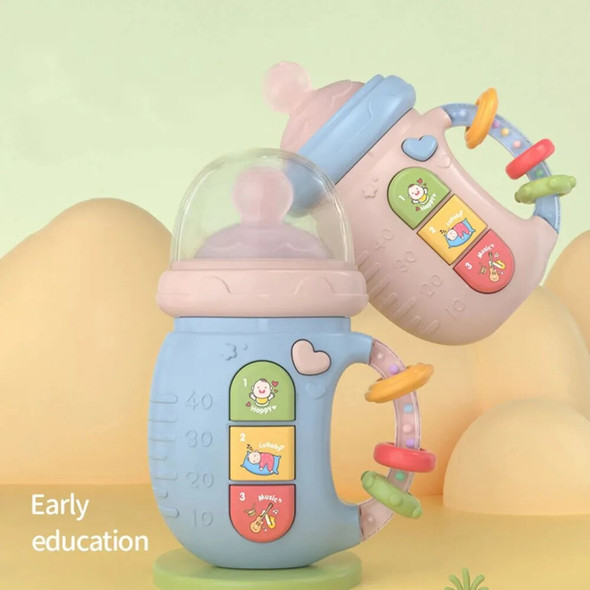 Baby Musical Feeding Bottle Pacifier Newborn Soft Teether Rattles Educational Toy Mobile Rattles Toys 0-12M Soothing Vocal Music Baby Musical Feeding Bottle Pacifier Newborn Soft Teether Rattles Educational Toy Mobile Rattles Toys 0-12M Soothing Vocal Music